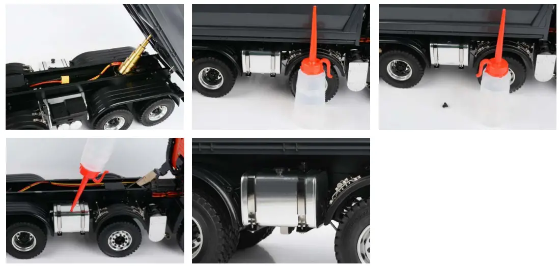 RC4WD VV-JD00043 1 14 8x8 Armageddon Hydraulic Dump Truck - dumping up and