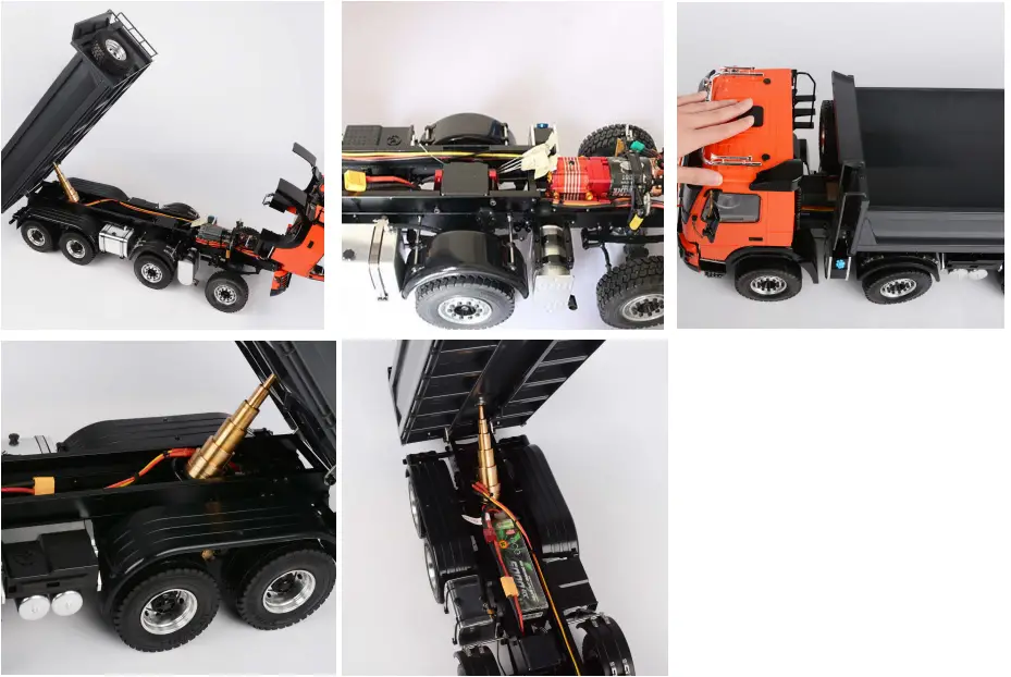 RC4WD VV-JD00043 1 14 8x8 Armageddon Hydraulic Dump Truck - opening and closing