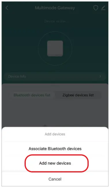 MiBOXER ZB BOX3 Multimode Gateway - Add new devices