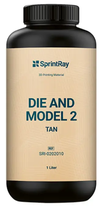 SprintRay Die and Model 2 Light Curable Polymerizable Resin