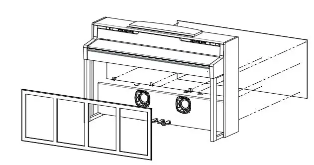 GEWA UP405 Digital Piano User Manual - Fasten the keyboard