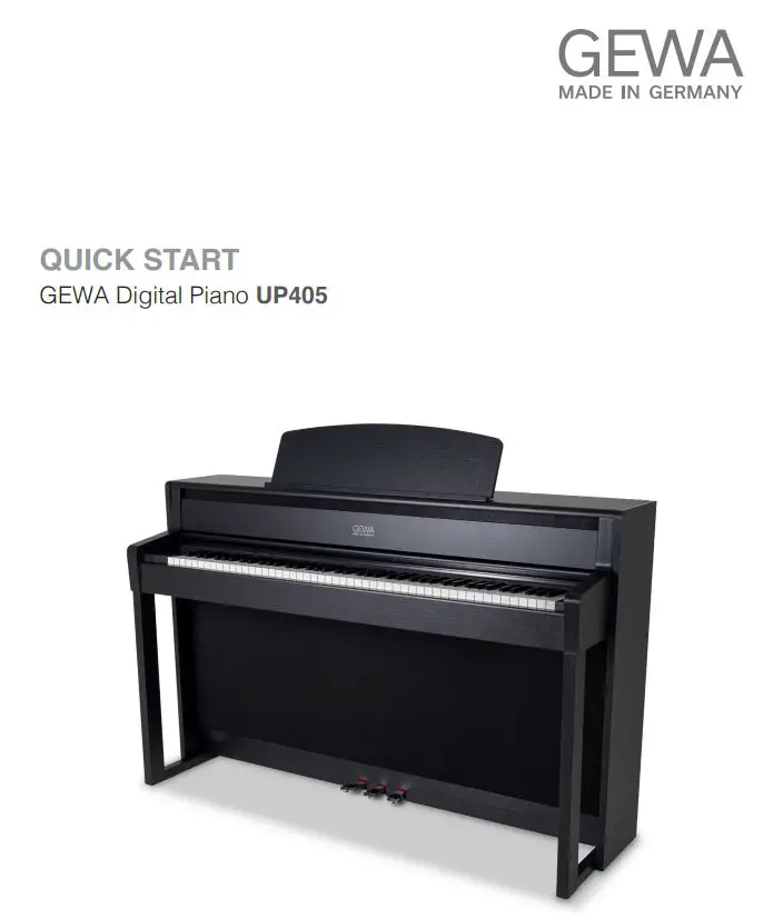 GEWA UP405 Digital Piano User Manual