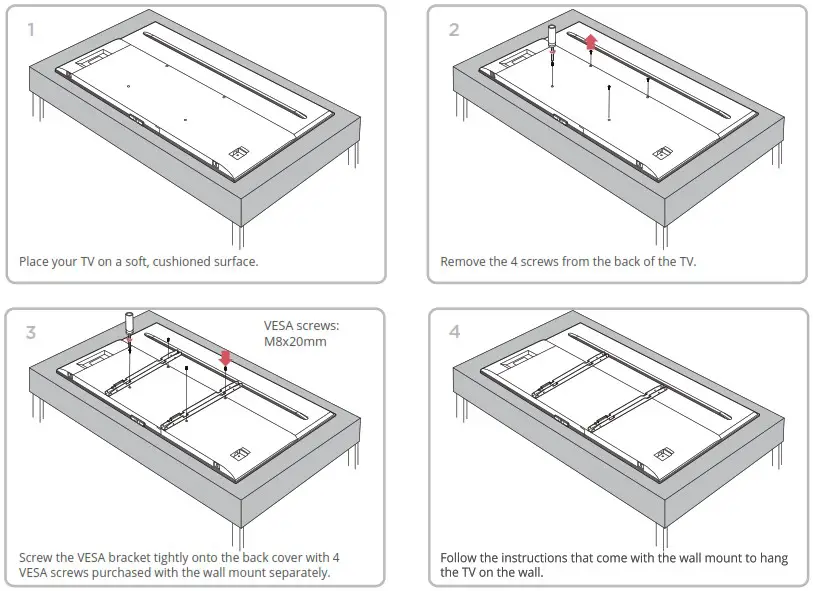 TCL 85Q750G Q Series 85 Inch Q Class 4K QLED HDR Smart TV with Google TV - To mount on a wall 1