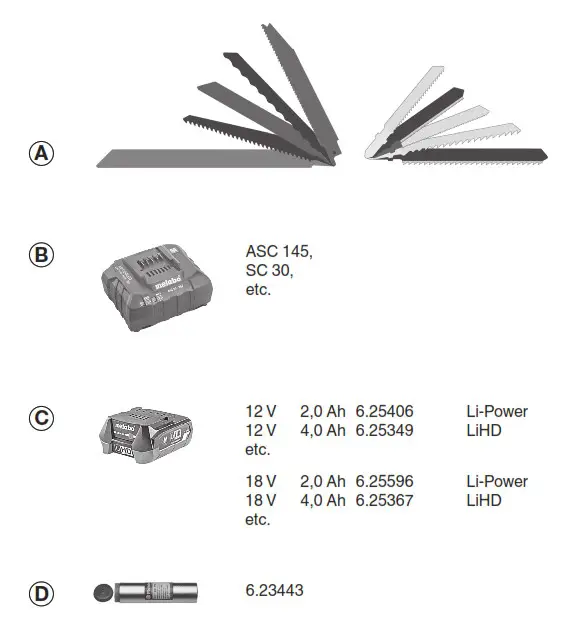 metabo SSE 18 LTX BL Compact Cordless Sabre Saw - fig 1