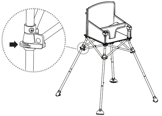 regalo 3612 Gray High Chair - Closing Your High Chair