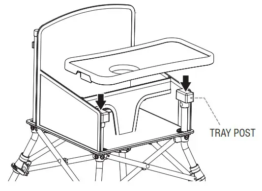 regalo 3612 Gray High Chair - Installing the Removable Tray 1