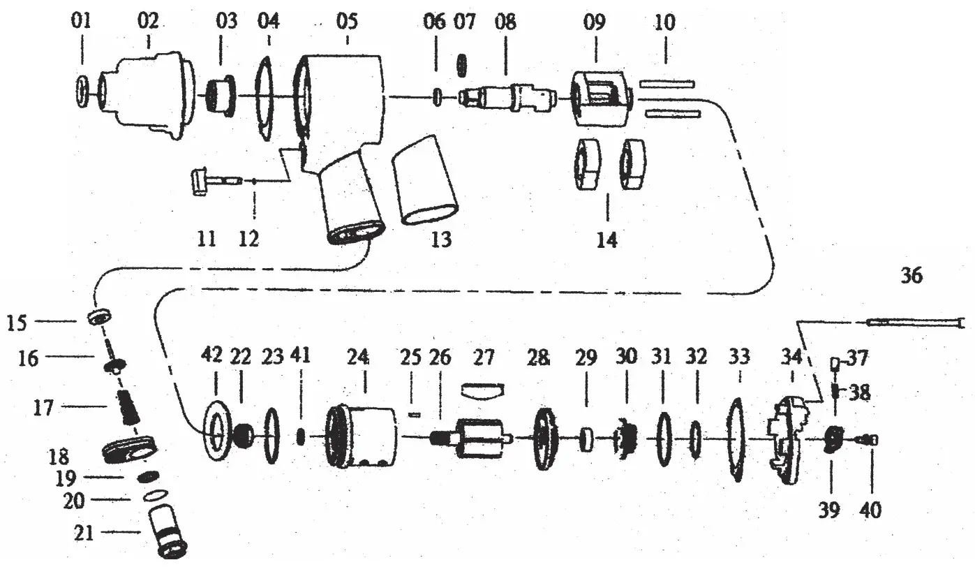 Taylor Pneumatic Tool Company T-8839 Super Duty Impact Wrench