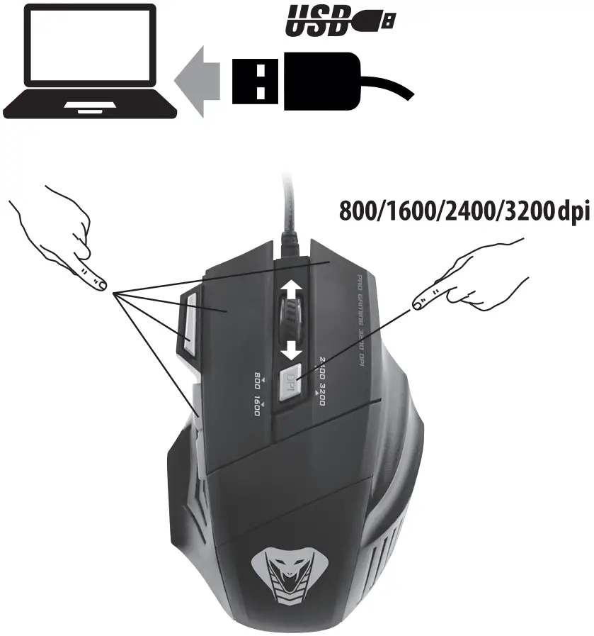media tech COBRA PRO MT1115 Gaming Mouse