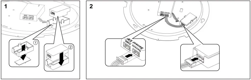 Kosnic POL12-SCT Polo Integrated LED Bulkhead with Emergency and Sensor Instructions - Optional Microwave Sensor Installation