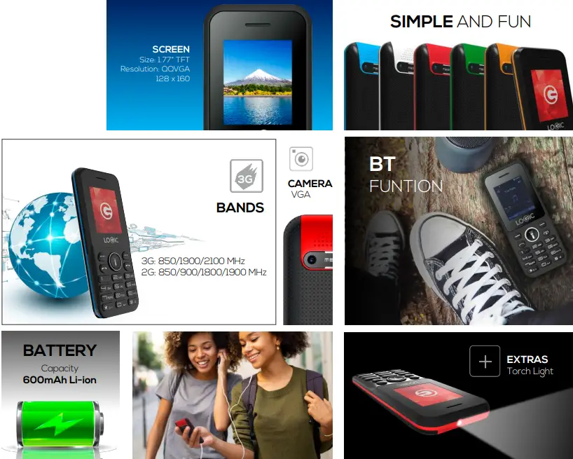 LOGIC A5G 3G Bar Phone - Figure 2