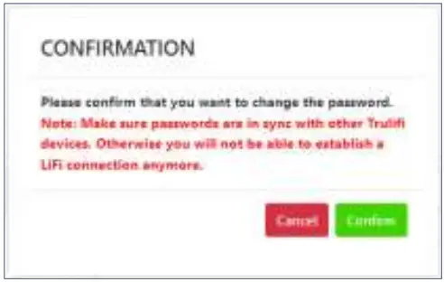 trulifi 6016 Access Point End Point - Confirmation