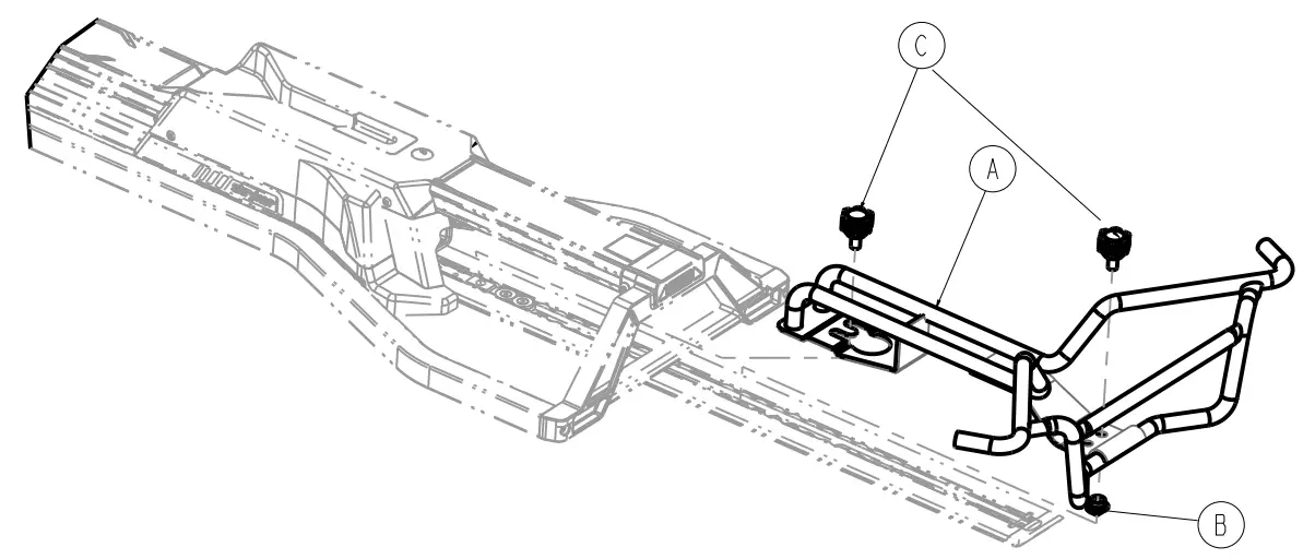 stryker 6370 Ambulance Cot Fastener - antler