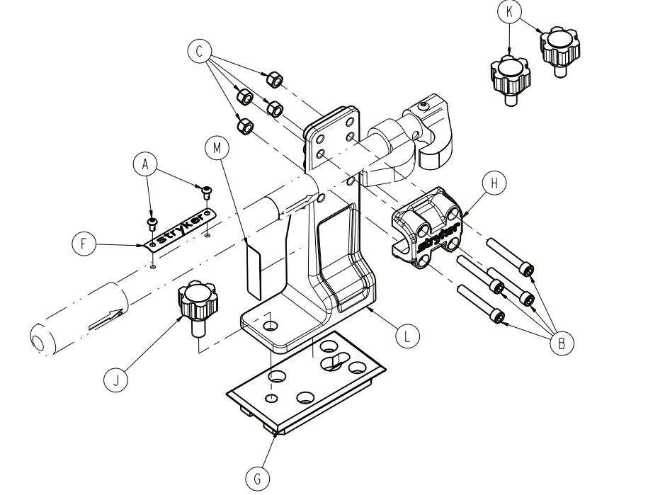 stryker 6370 Ambulance Cot Fastener - fastener