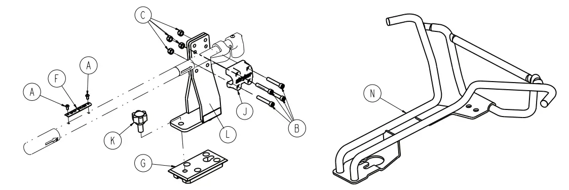 stryker 6370 Ambulance Cot Fastener - mounted