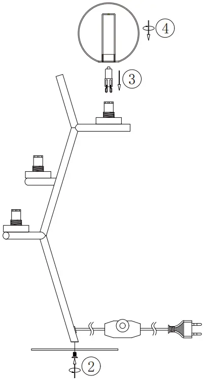 miloox 1744.306 Table Lamp with 3 Lights a0