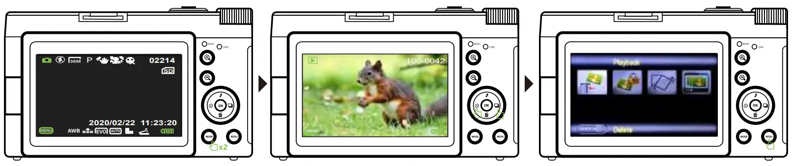 Lecran DC101 4K Digital Camera - playback mode