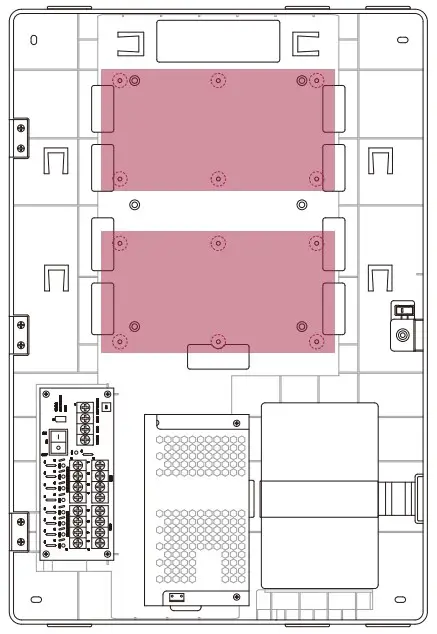 Installing the Output Module in the enclosure