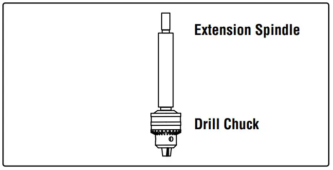 WEN 43013 Cast Iron Bench Mortiser - DRILL CHUCK