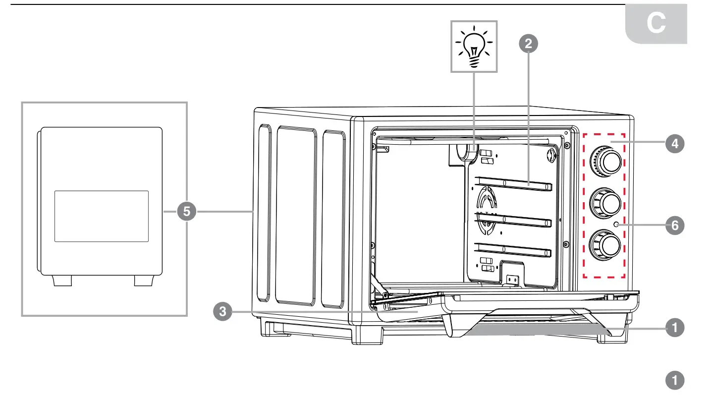 oursson MO2004 Electric Oven - Figure C