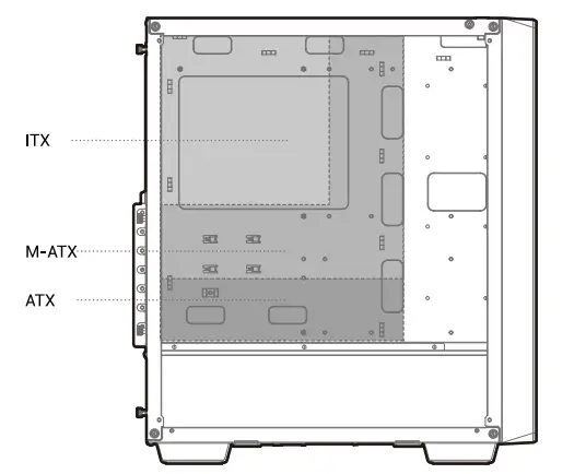 DEEPCOOL CC560 Mid-Tower ATX Case - moterbord