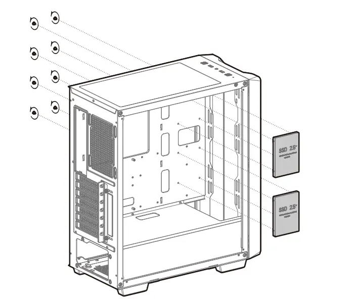DEEPCOOL CC560 Mid-Tower ATX Case - ssd