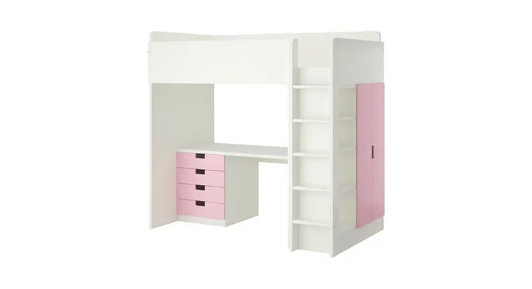 Ikea Aa-2236469-2 Småstad Loft Bed Frame W Desk And Storage Instructions