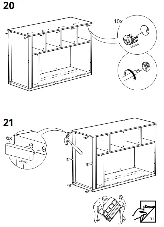 IKEA AA-2236469-2 SMÅSTAD Loft Bed Frame W Desk and Storage - Fig 16