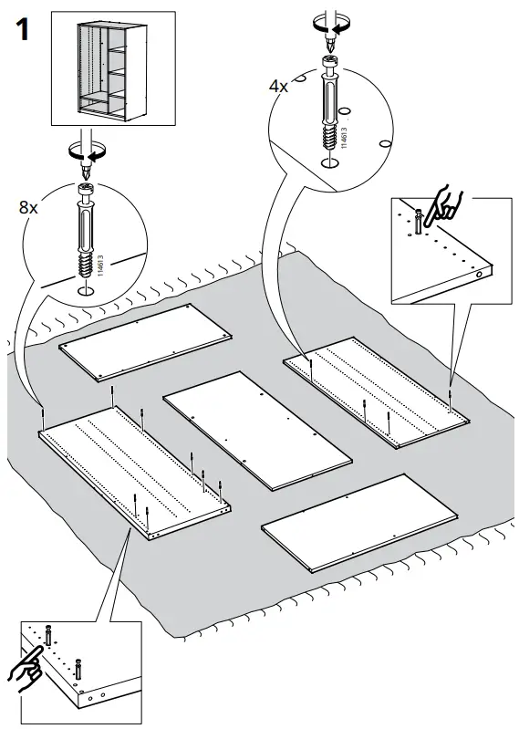 IKEA AA-2236469-2 SMÅSTAD Loft Bed Frame W Desk and Storage - Fig 17
