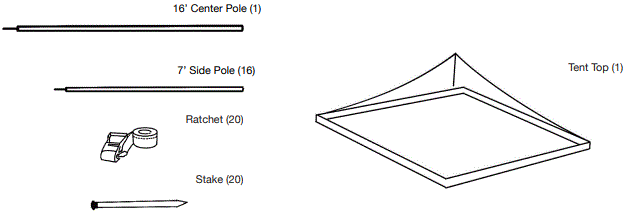 AMERICAN TENT 30x30 White Pole Tent-FIG3