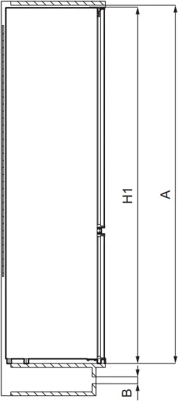 AEG AIK3024R Refrigerator - Dimensions 1