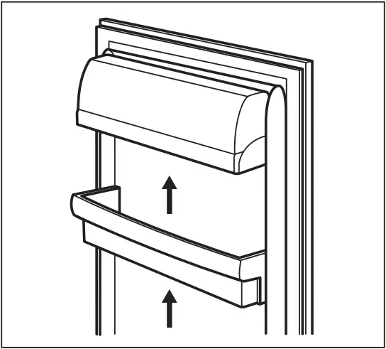 AEG AIK3024R Refrigerator - Positioning the door shelves