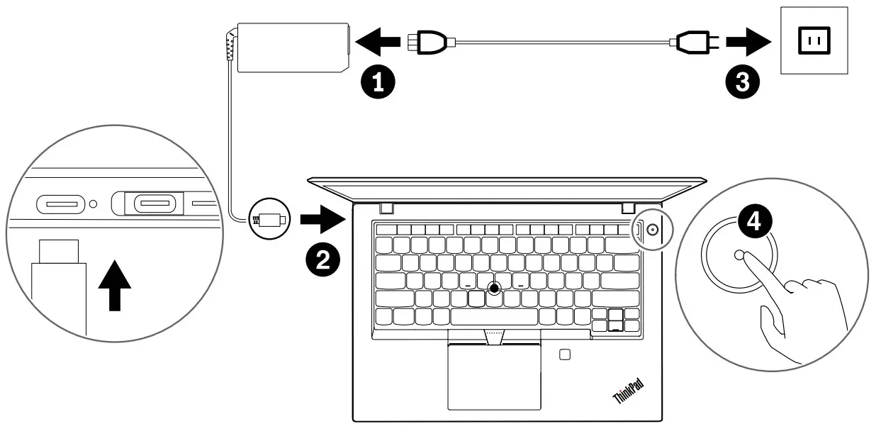 Lenovo ThinkPad L14 Gen 2 14 Inch Entry Level Business Laptop - cable 1