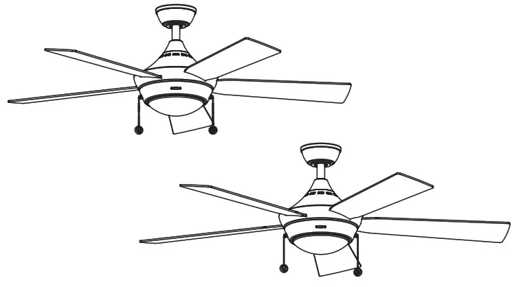 Fanimation Studio Collection LP7653 AireDrop Pull Chain Celing Fan