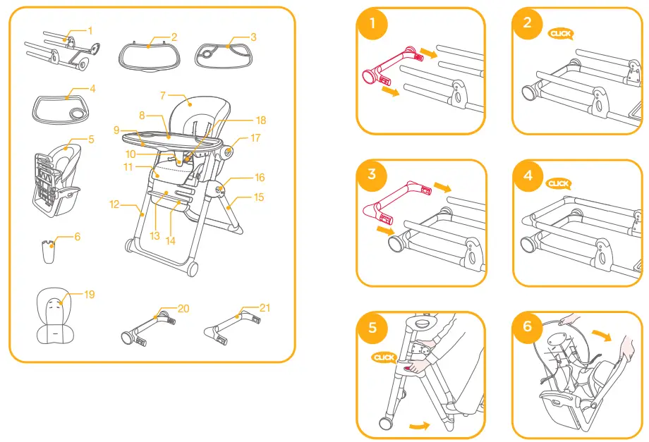 joie Mimzy Recline Highchair - List