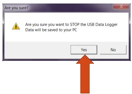 Control Solutions VFC5000-TP Freezer Vaccine Data Logger Kit - Stopping the logger