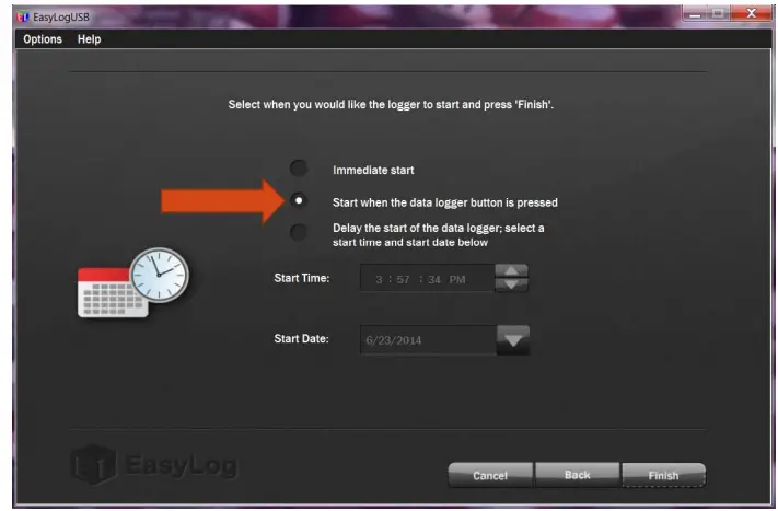 Control Solutions VFC5000-TP Freezer Vaccine Data Logger Kit - button is pressed