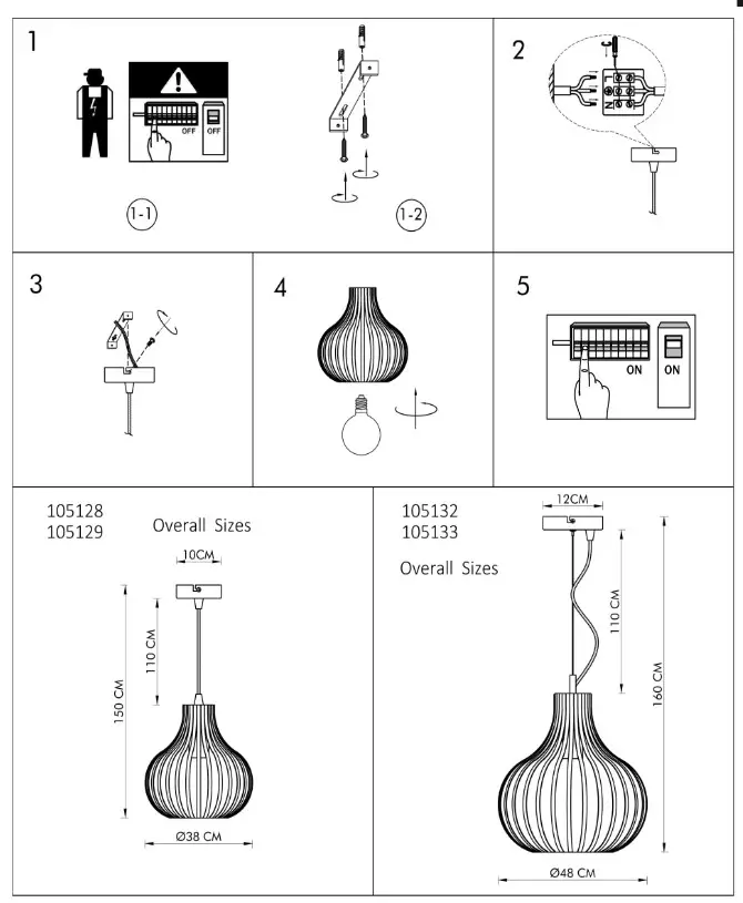 QAZQA 105128 Modern Hanging Lamp - Fig1