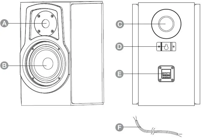 amazon basics R30PUS Bookshelf Speaker with Passive Speaker 50W User Manual - Product Description