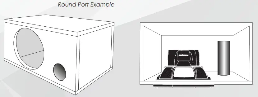 PHOENIX GOLD Z8S4 8 Inch High Performance Subwoofer - Round Port Example