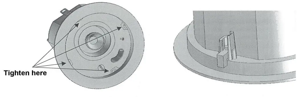 Tightening the mounting tabs