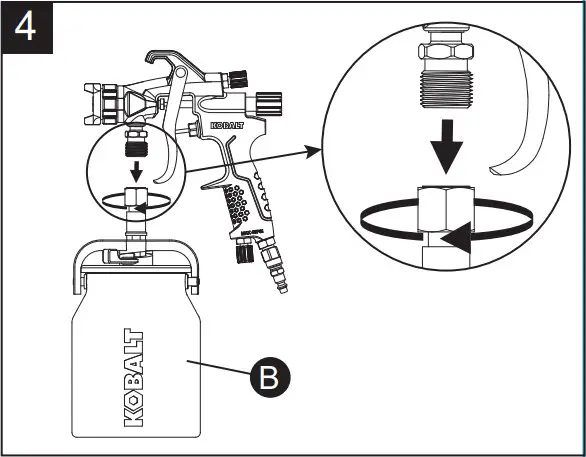 KOBALT SGY AIR294 2 In Air Paint Sprayer - Cleaning 4