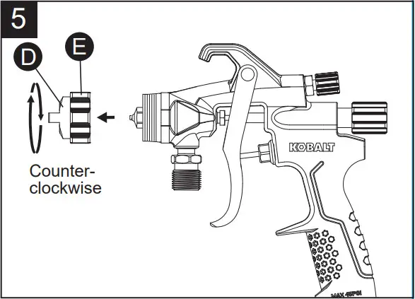 KOBALT SGY AIR294 2 In Air Paint Sprayer - Cleaning 5