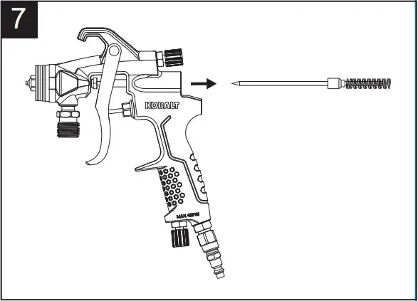 KOBALT SGY AIR294 2 In Air Paint Sprayer - Cleaning 7