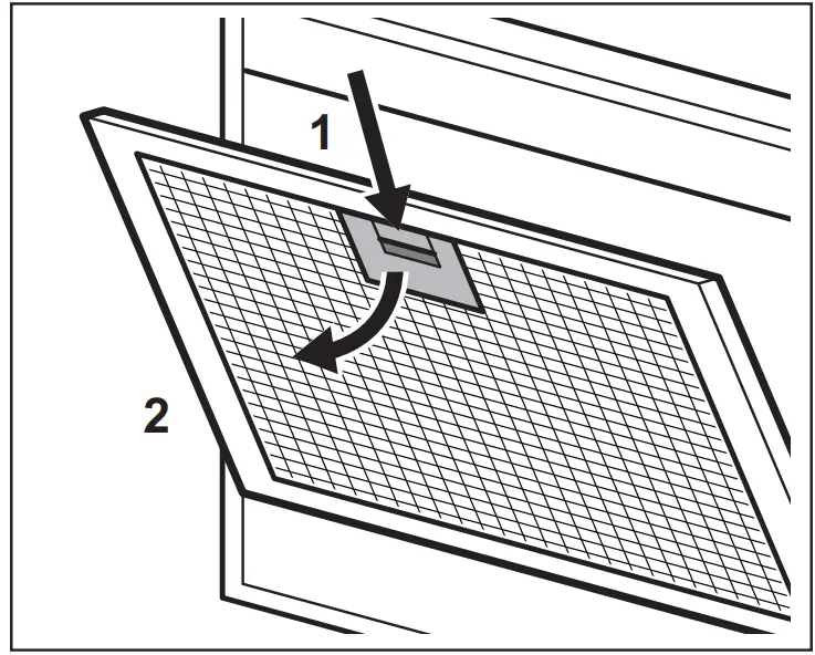 Electrolux CFG516W Built In Hood - panel underneath
