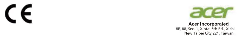acer ED0 Series LCD Monitor User Guide - CE icon