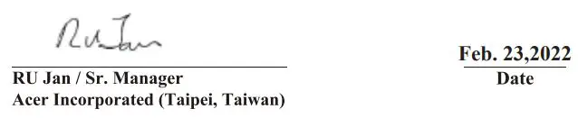 acer ED0 Series LCD Monitor User Guide - Signature