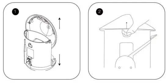 FIG 14 Cleaning BirdCare Feeder Cam