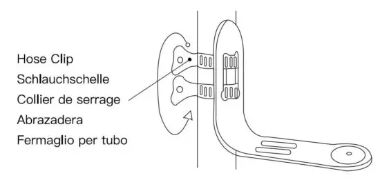 FIG 7 Pole Installation - Hose clip