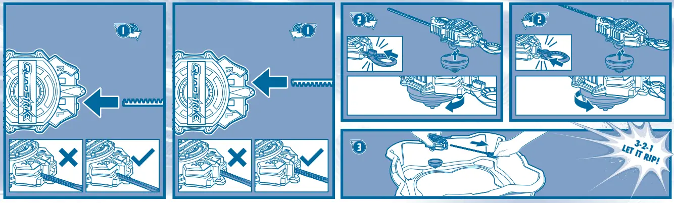 Hasbro F6813 Beyblade Burst QuadStrike Gambit Dragon D8 and Ambush Achilles A8 Dual Pack - LAUNCH
