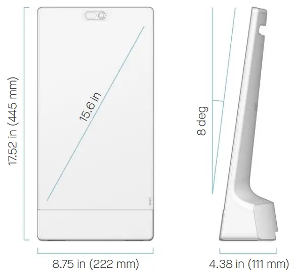 neat Frame Video Conferencing Device with Integrated Touch Screen - Size & weight